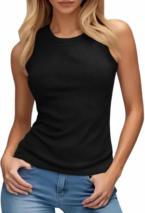 Camisole Tops for Women Wtih Shelf Bra Racerback Workout Yoga Shirts Soft Casual Tank Tops Layer Padded Bra
