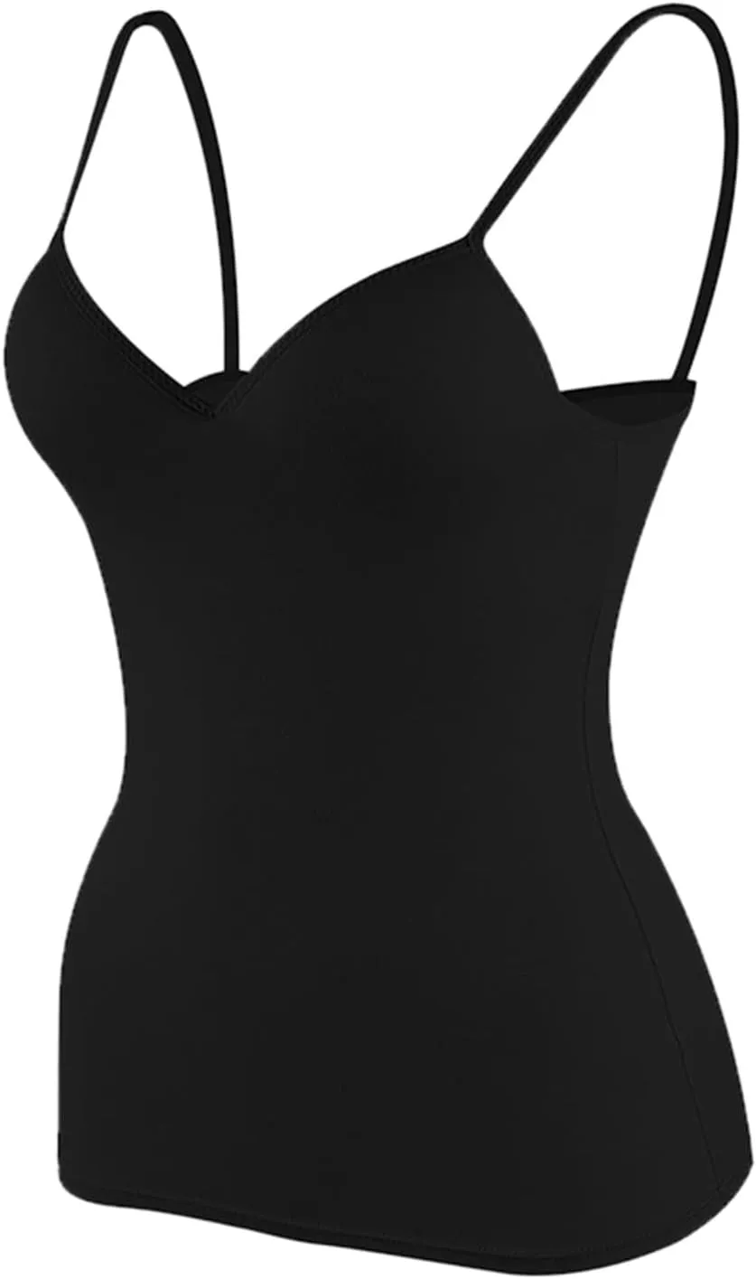 Camisole Tops for Women Wtih Shelf Bra Racerback Workout Yoga Shirts Soft Casual Tank Tops Layer Padded Bra