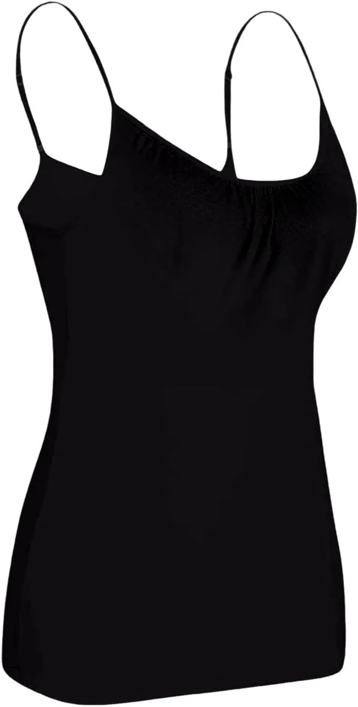 Camisole Tops with Built in Bra for Women Summer Modal Casual Running Layering Fitness Workout Outfits Shirts Cami