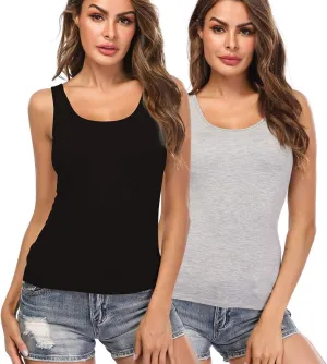 Camisoles for Women with Built in Bra,Basic Yoga Top Layering Tank Top Padded Bra Undershirt(S-3XL)