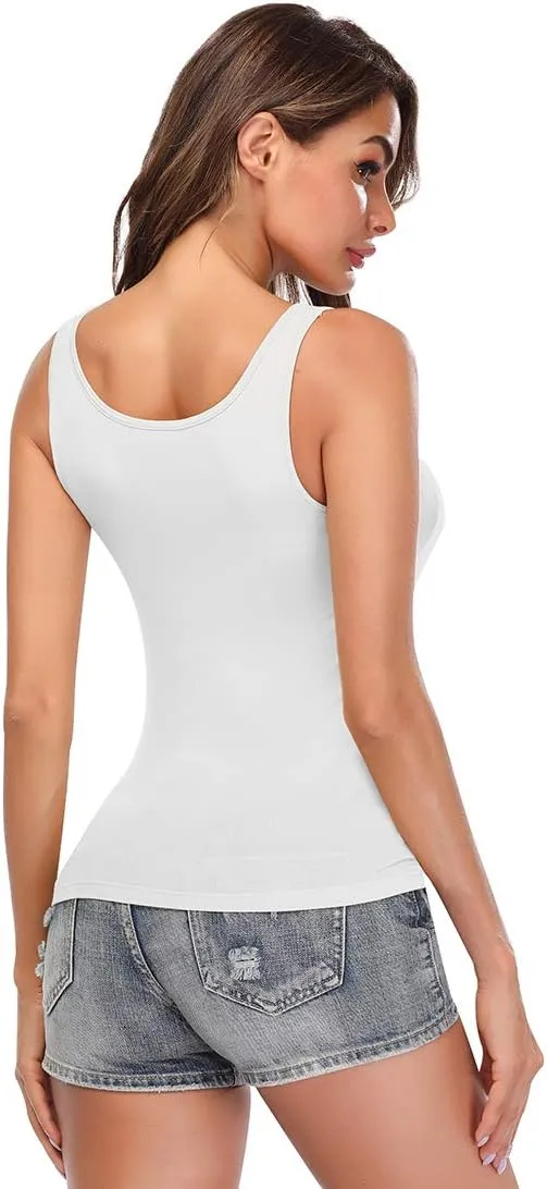 Camisoles for Women with Built in Bra,Basic Yoga Top Layering Tank Top Padded Bra Undershirt(S-3XL)