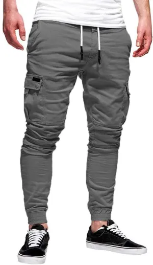 Cargo Pants for Men Big and Tall Sweatpants Cotton Fitted Running Workout Athletic Joggers with Pockets Men's Jogger