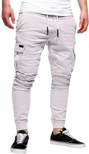 Cargo Pants for Men Big and Tall Sweatpants Cotton Fitted Running Workout Athletic Joggers with Pockets Men's Jogger