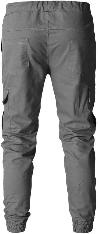 Cargo Pants for Men Big and Tall Sweatpants Cotton Fitted Running Workout Athletic Joggers with Pockets Men's Jogger