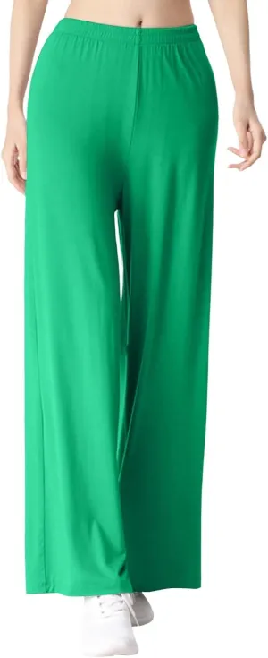 Casual Loose Yoga Pants for Women Wide Straight Leg Elastic Waist Flowy Lounge Trousers Solid Color Daily Business Work Pants