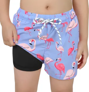 Century Star Boys Swim Trunks with Boxer Brief Liner Boys Swimwear Quick Dry Bathing Suit Toddler Swim Trunks