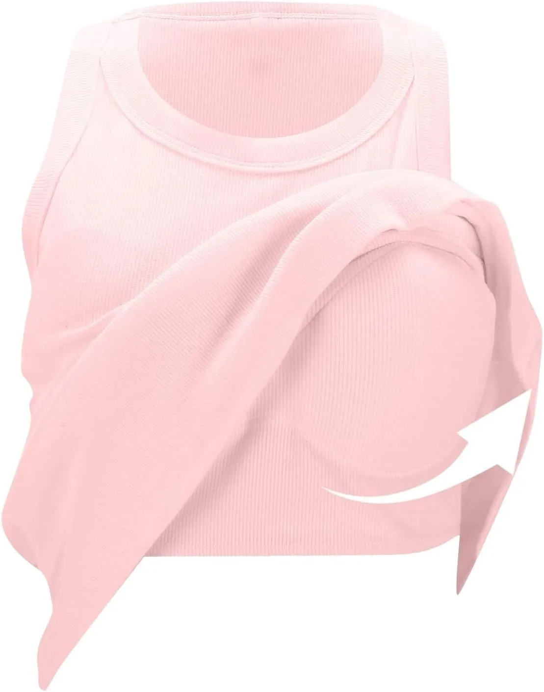 Cotton Shelf Bra Camisole Tops for Women Comfy Y2K Rib Vest Spring Summer Layering Tank Summer Outfits Cami Shirt
