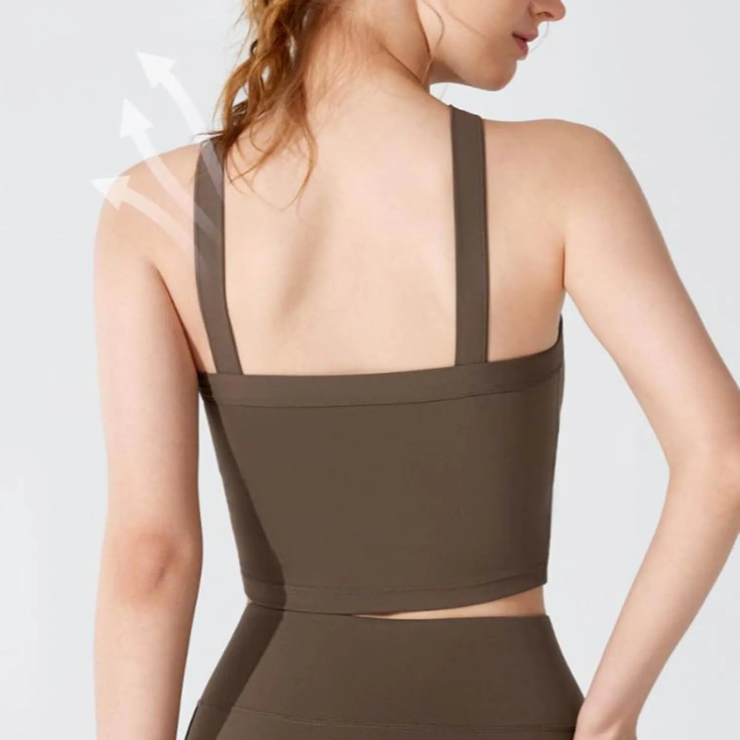 Criss Cross Halter Neck Crop Camisole for Women Summer Built in Shelf Bras Padded Cami Bras Casual Slim Fit Yoga Tees