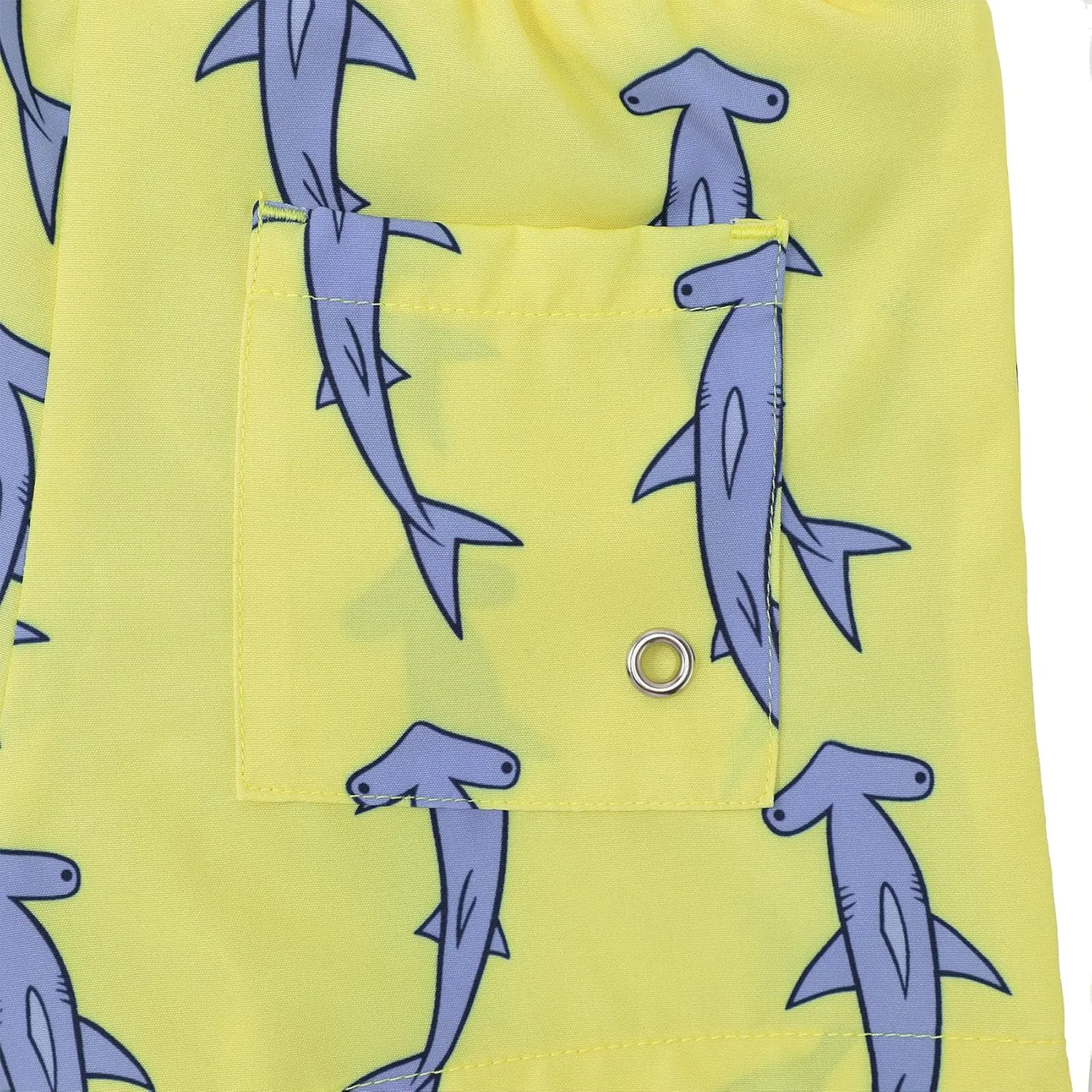 Durio Boys' Swim Trunks - Quick Dry Board Shorts with Stretchy Fabric