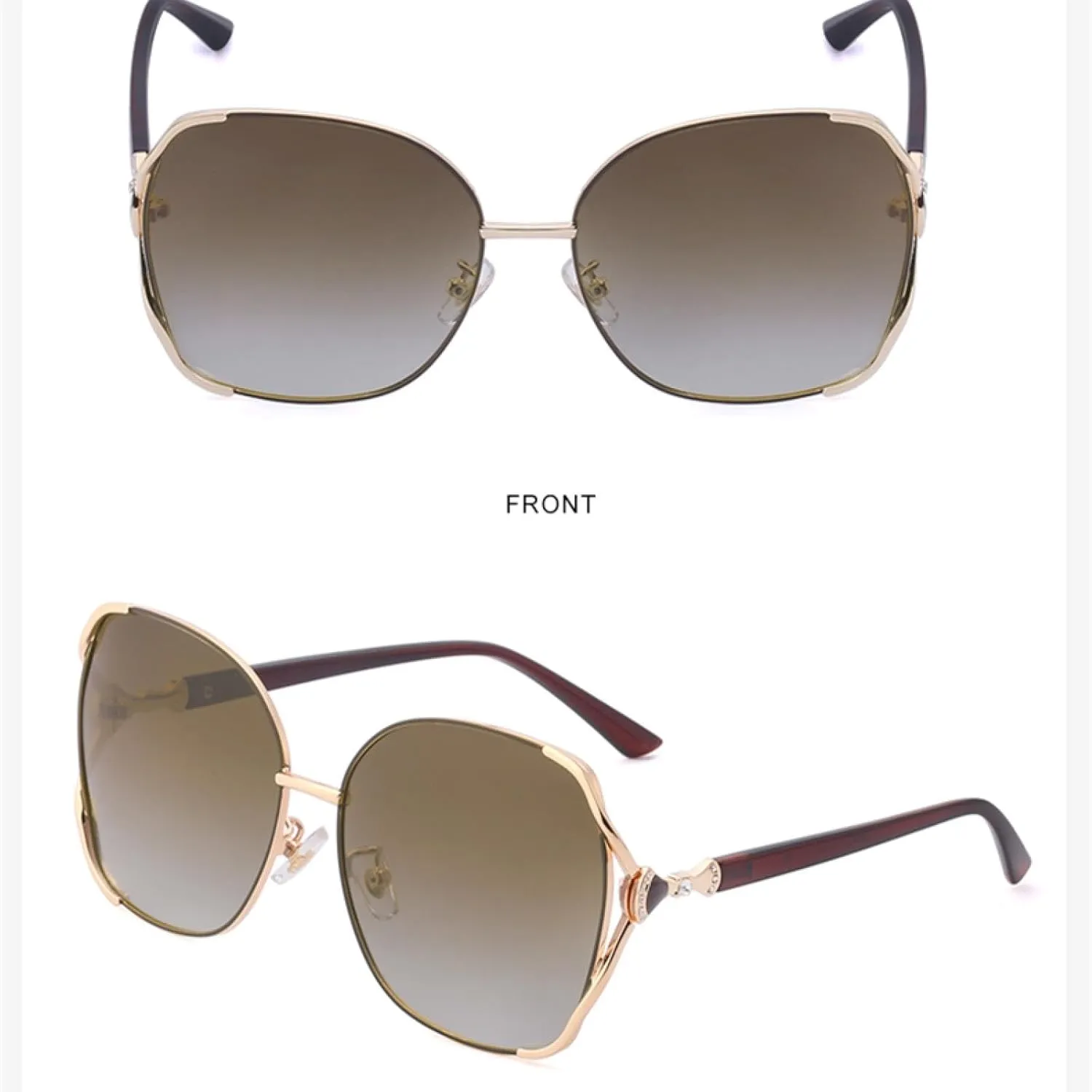 Elegant Frame Woman Trendy Fashion Sunglasses