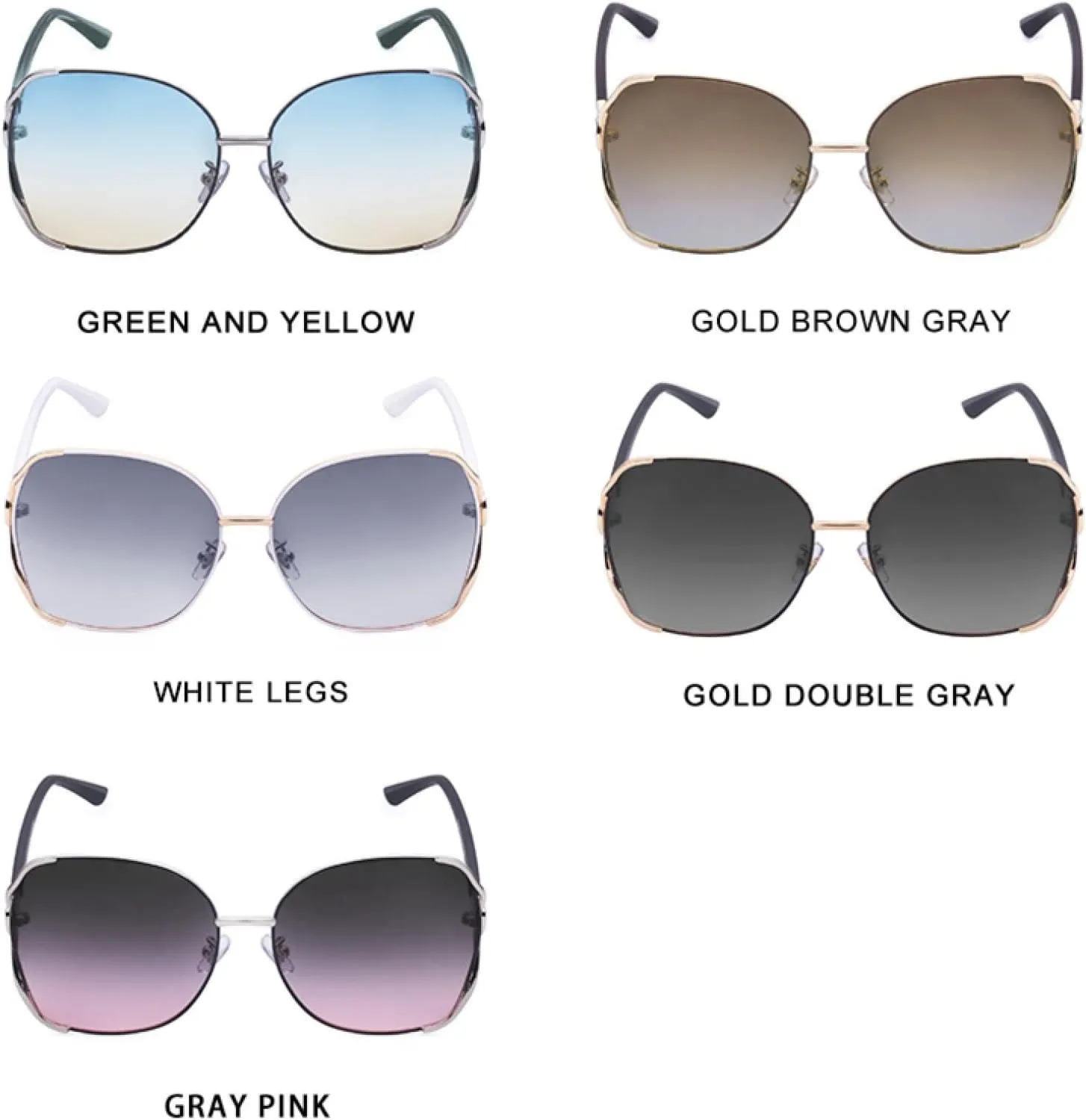Elegant Frame Woman Trendy Fashion Sunglasses