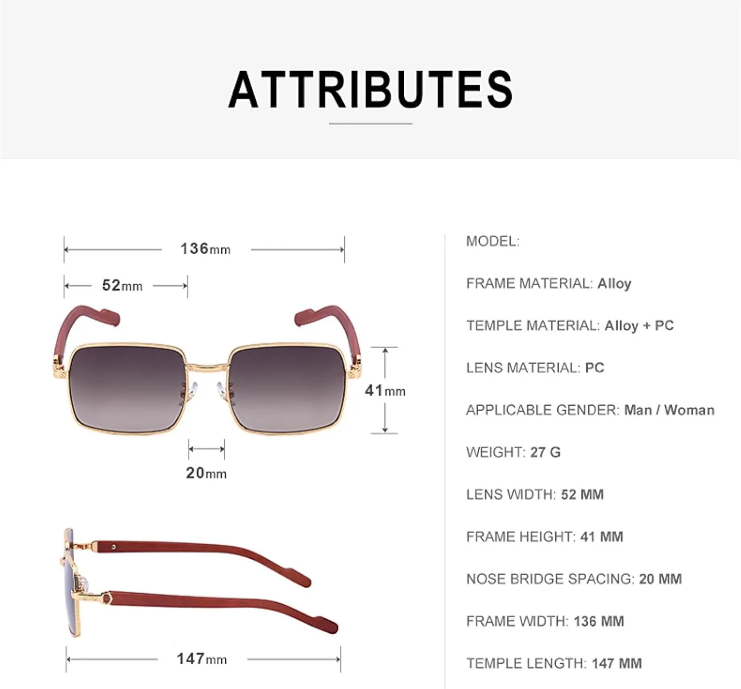 Elegant Woman's Trendy Fashion Sunglasses Female Luxury Vintage Classic Sun Glasses