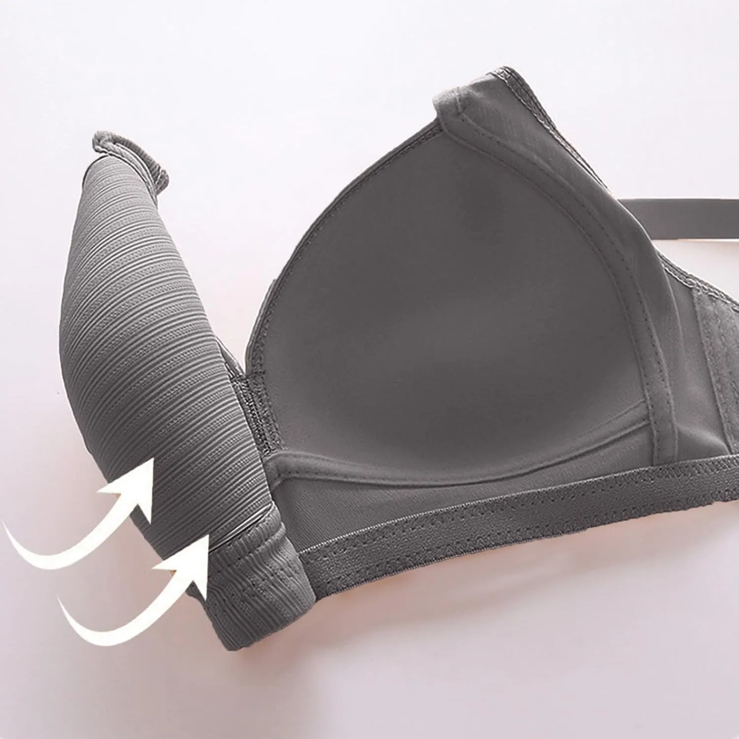 Everyday Bras Push Up for Large Breasted Women, Adjustable Strap Wireless Bralettes No Wire High Support Underwear