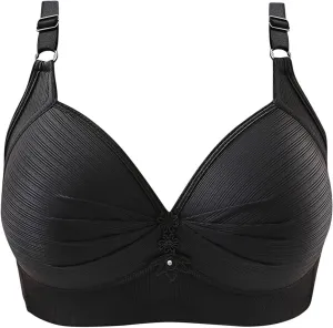 Everyday Bras Push Up for Large Breasted Women, Adjustable Strap Wireless Bralettes No Wire High Support Underwear