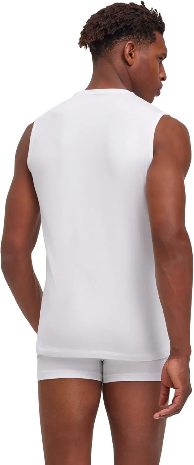 FALKE Men's Daily Comfort Crew Neck Muscle Shirt 2-Pack