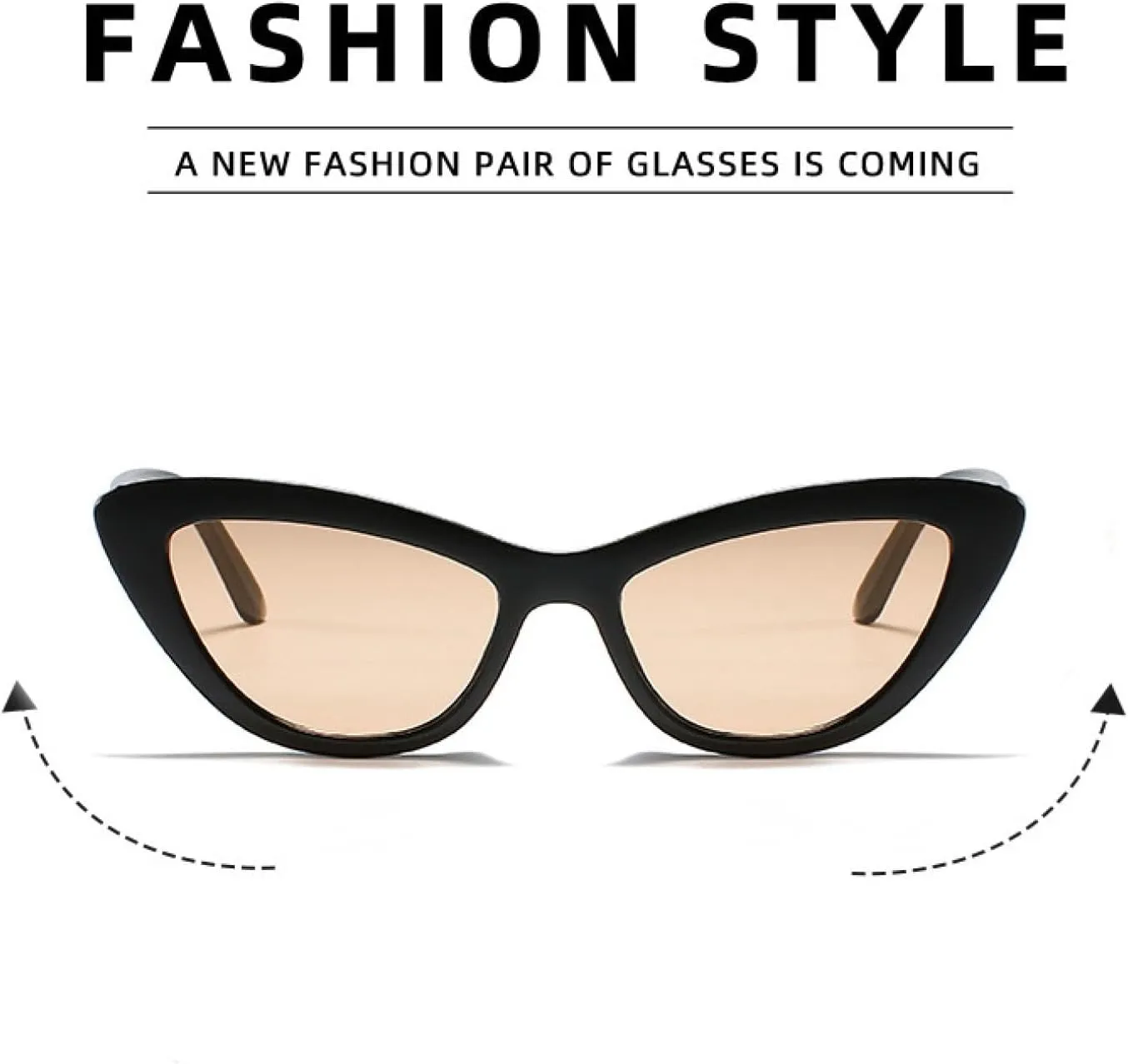 Fashion Cat Eye Sunglasses for Women Vintage Elegant Eyeglasses Retro