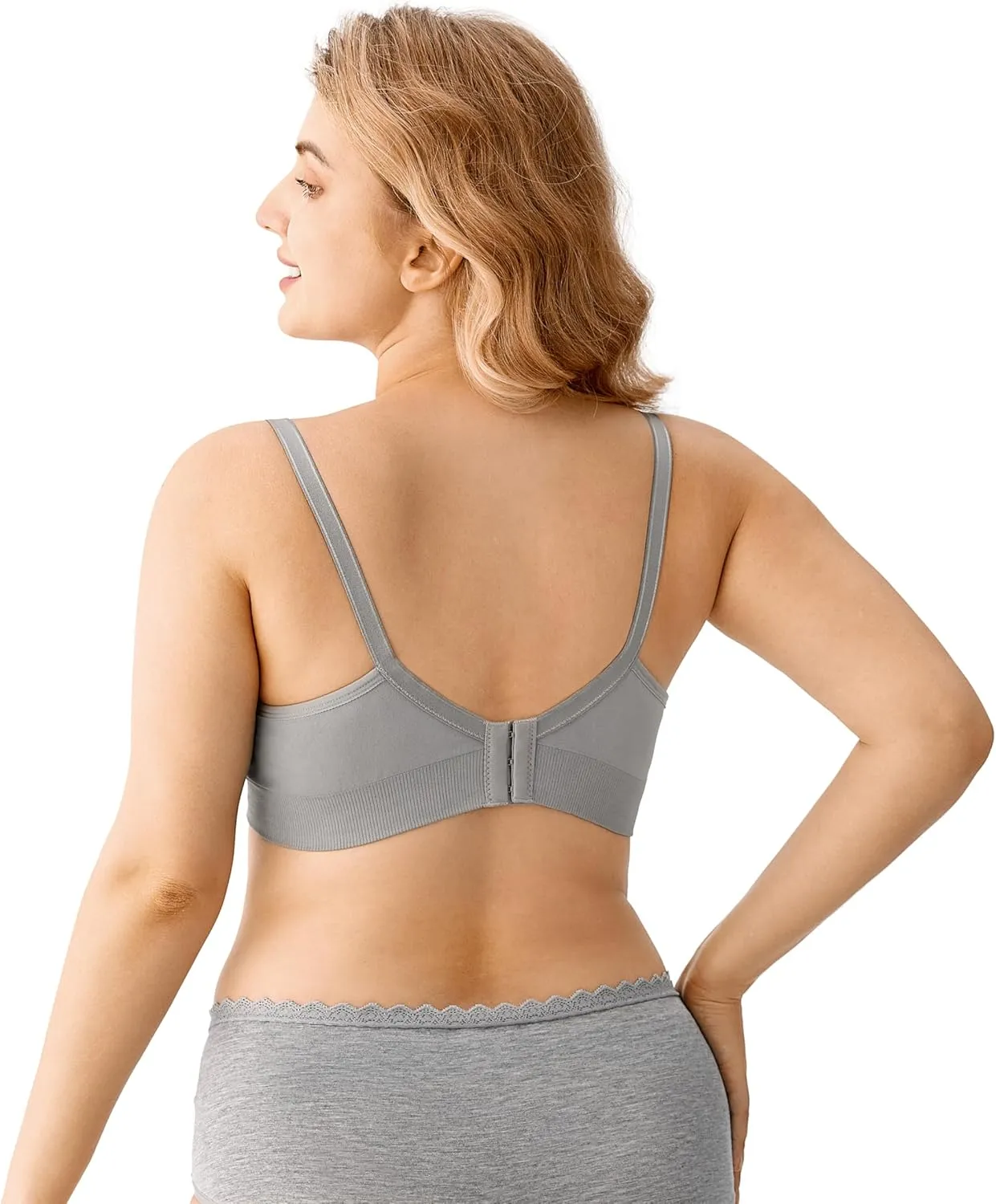 HBselect Women Maternity Bras 5 Pack Nursing Bras for Breastfeeding Seamless Pregnancy Sleep Bralette with Extra Extenders