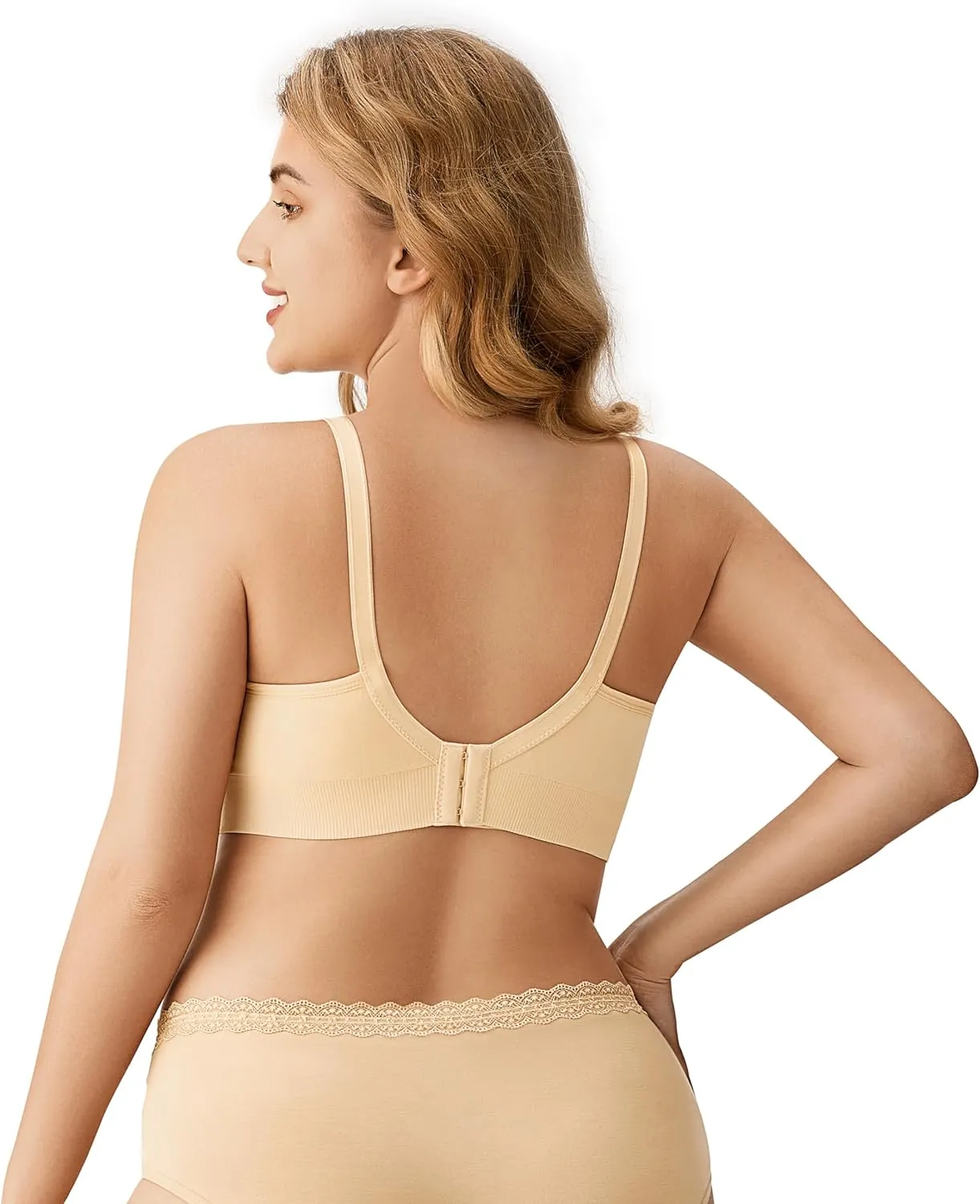 HBselect Women Maternity Bras 5 Pack Nursing Bras for Breastfeeding Seamless Pregnancy Sleep Bralette with Extra Extenders