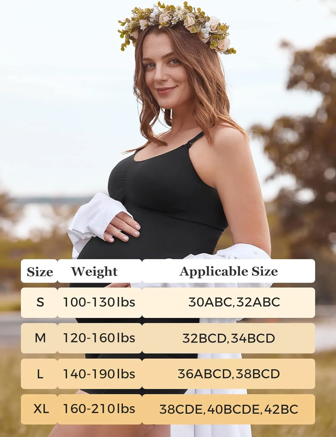 HOFISH Support Nursing Tank Tops for Breastfeeding, Comfort Stretch Maternity Camisoles with Built in Bra