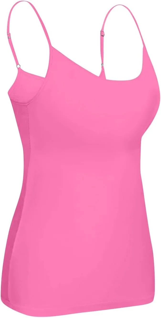 HTHLVMD Cotton Shelf Bra Camisoles Ladies Kawaii Summer Off The Shoulder Tank Tops Coloured Soft Slims Camisole