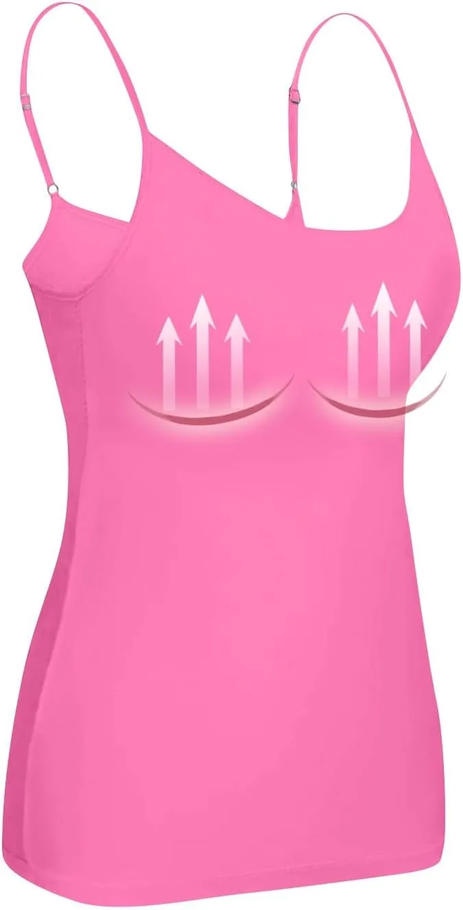 HTHLVMD Cotton Shelf Bra Camisoles Ladies Kawaii Summer Off The Shoulder Tank Tops Coloured Soft Slims Camisole