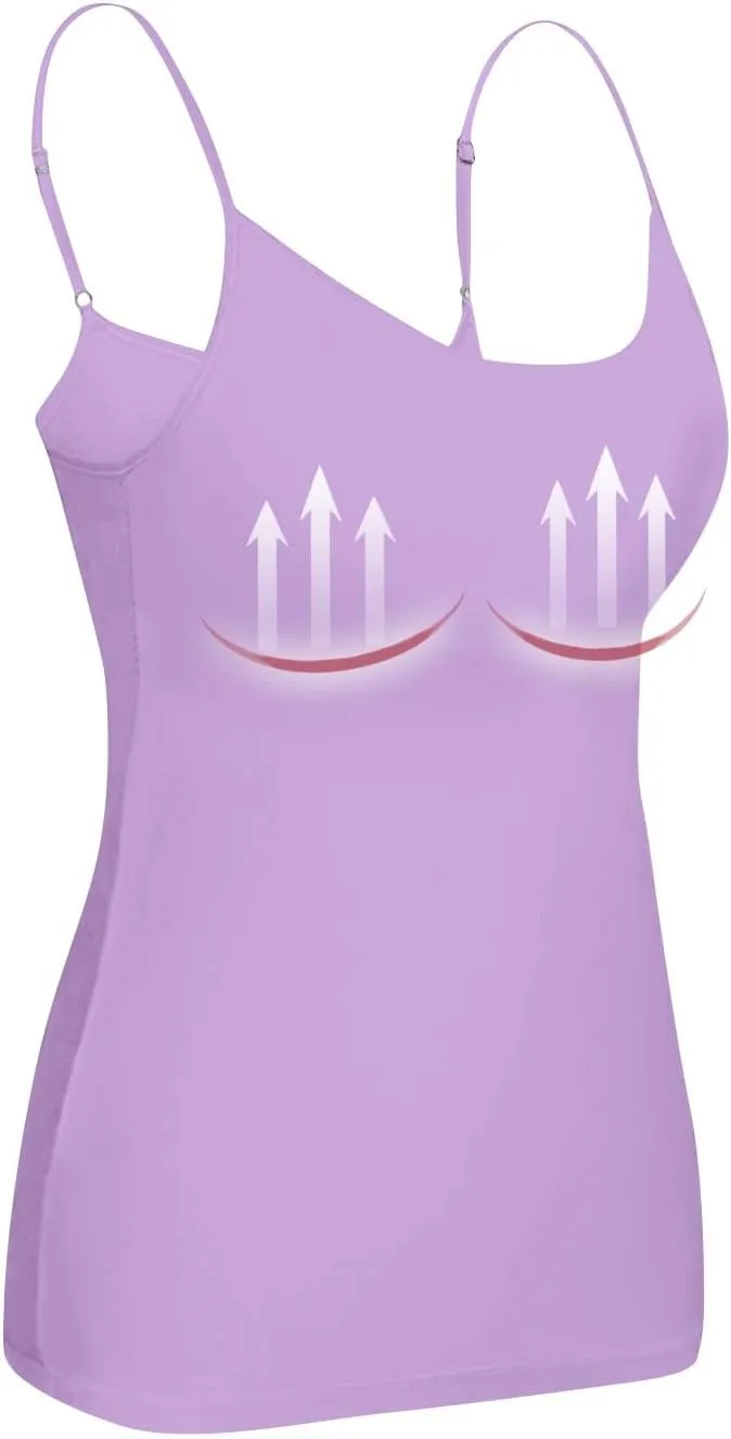 HTHLVMD Cotton Shelf Bra Camisoles Ladies Kawaii Summer Off The Shoulder Tank Tops Coloured Soft Slims Camisole