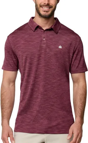 INTO THE AM Performance Dri Fit Polo Shirts for Men S-4XL - Quick Dry Moisture Wicking Athletic Sport Collar Work Shirts