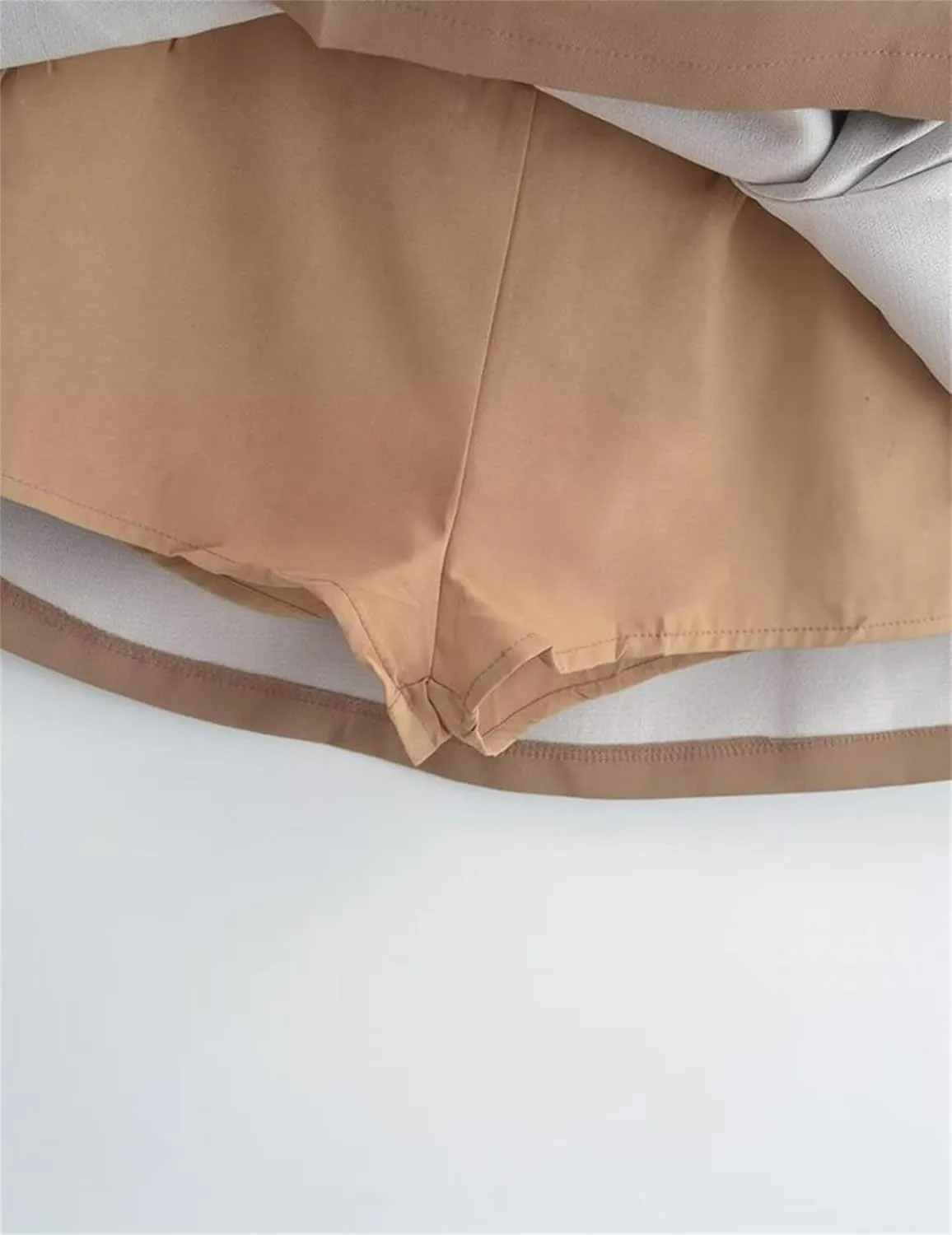 Joe Wenko Women's Pleated A-Line Uniform Belted Mini Skirt