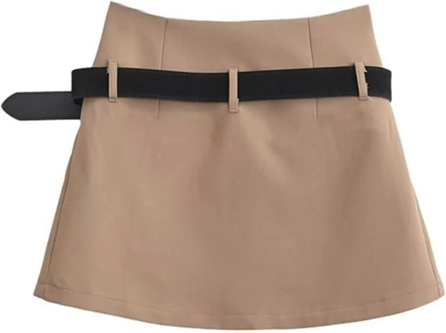 Joe Wenko Women's Pleated A-Line Uniform Belted Mini Skirt