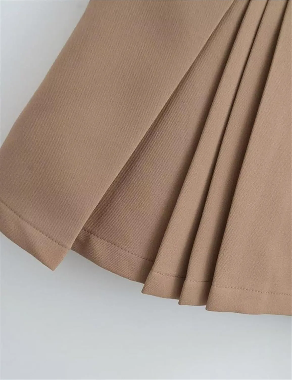 Joe Wenko Women's Pleated A-Line Uniform Belted Mini Skirt