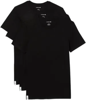 Lacoste Men's 100% Cotton Regular Fit Crew Neck T-Shirt, 3-Pack