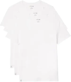 Lacoste Men's 100% Cotton Regular Fit Crew Neck T-Shirt, 3-Pack