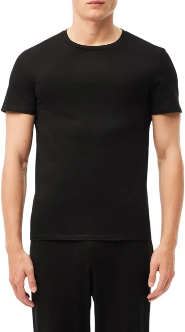 Lacoste Men's 100% Cotton Slim Fit Crew Neck Undershirt, 3-Pack