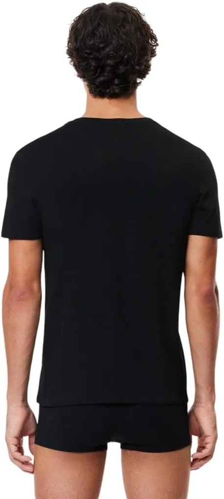 Lacoste Men's 100% Cotton Slim Fit V-Neck T-Shirt, 3-Pack