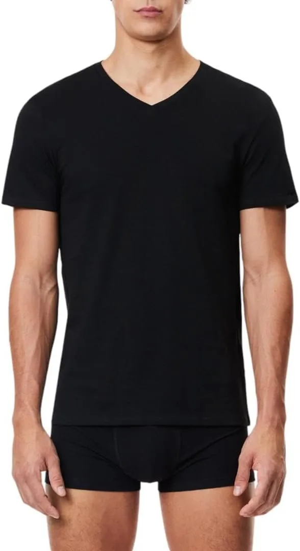 Lacoste Men's 100% Cotton Slim Fit V-Neck T-Shirt, 3-Pack