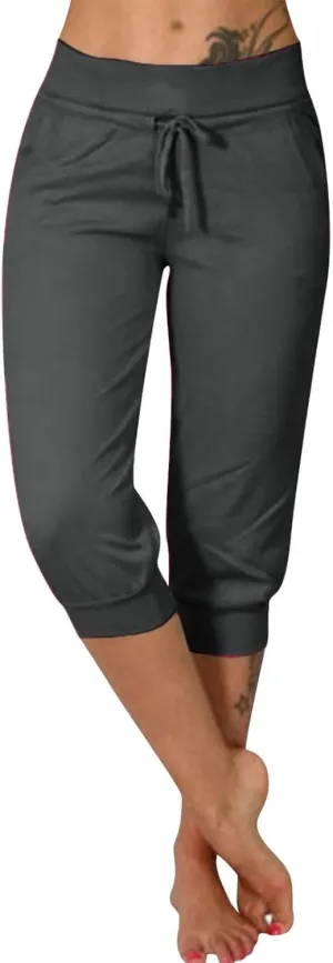 LCMTWX Plus Size Shorts Sports Yoga High Waist Draw Rope Capri Pants Plus Size Shorts Womans Shorts Boxer Shorts for Short