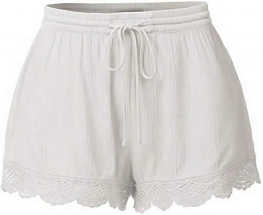 LCMTWX Plus Size Shorts Sweat Shorts Elastic Waist Running Workout Shorts with Pockets Women's Wide Leg Pants Plus Size