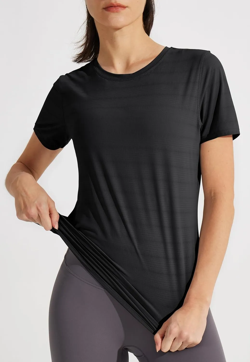 Libin Women's Workout T Shirts Short Sleeve Gym Running Athletic Tops Quick Dry Crewneck Yoga Shirts
