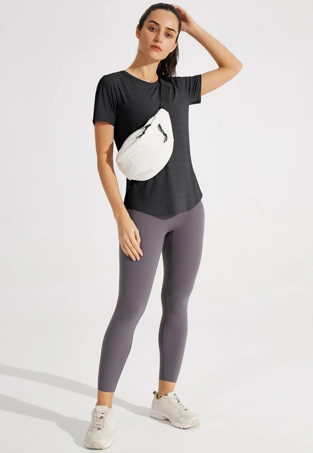 Libin Women's Workout T Shirts Short Sleeve Gym Running Athletic Tops Quick Dry Crewneck Yoga Shirts