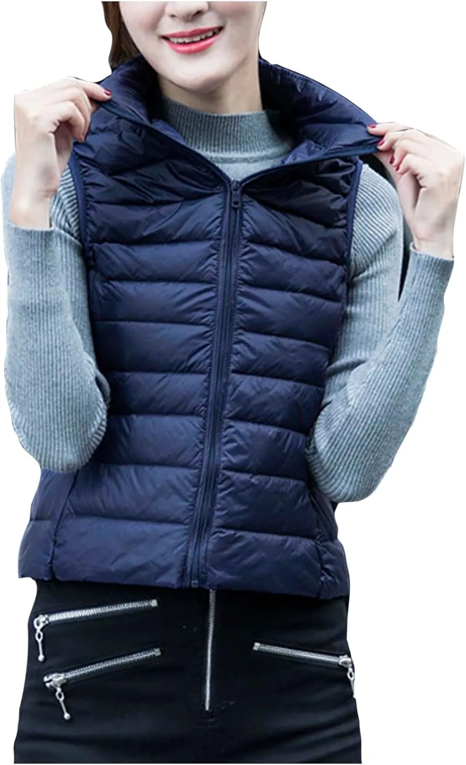 Light Weight Down Jacket for Women Packable Soft Full Zip Puffer Jacket with Hood Winter Autumn Coats Jackets Women