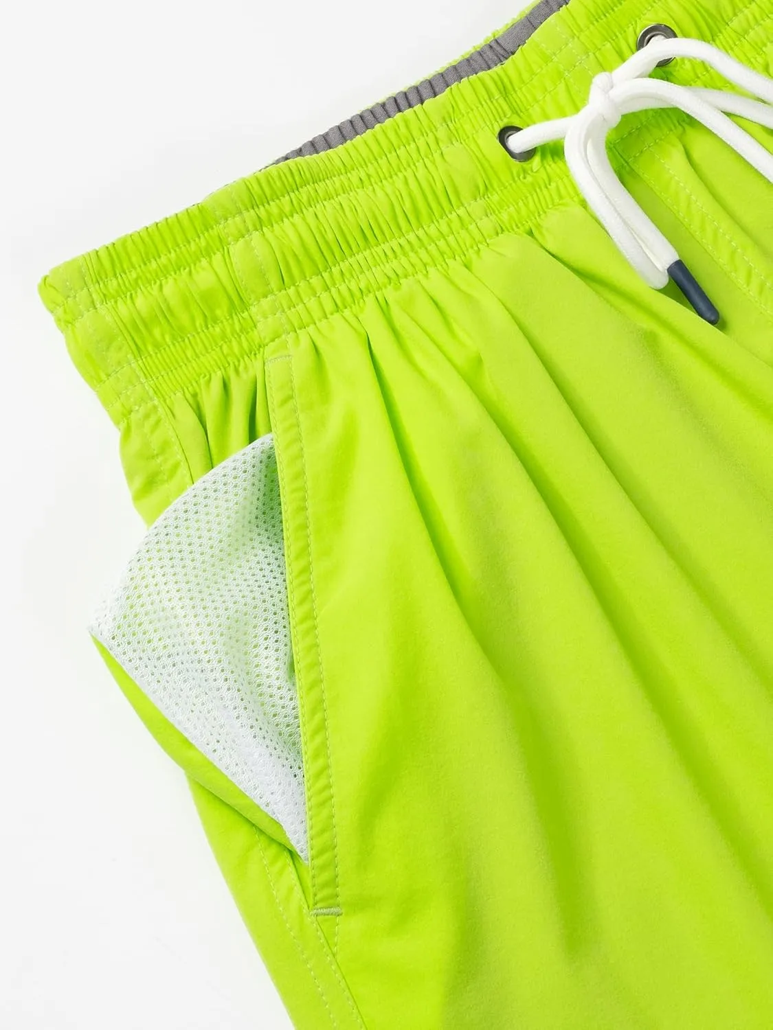 LOKTARC Boys Swim Trunks with Compression Liner Vibrant Color Swim Shorts Kids Quick Dry Bathing Suit