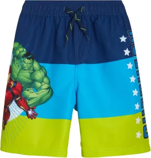 Marvel Boys Swim Trunks - Avengers Spiderman Captain America Hulk Iron Man Black Panther UPF 50  Quick Dry Boys Swim Shorts