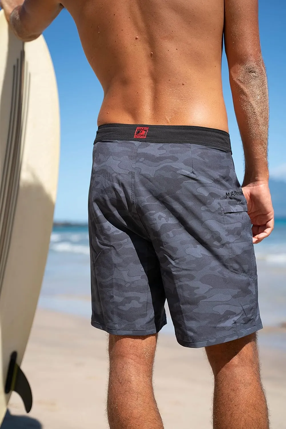 Maui Rippers Men's 18"-19" 4-Way Stretch Boardshorts Swim Trunks