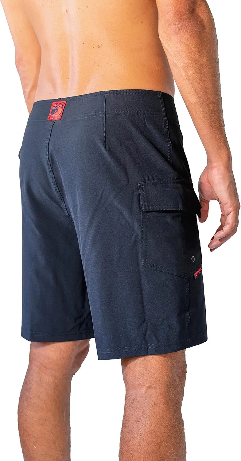 Maui Rippers Men's 18"-19" 4-Way Stretch Boardshorts Swim Trunks