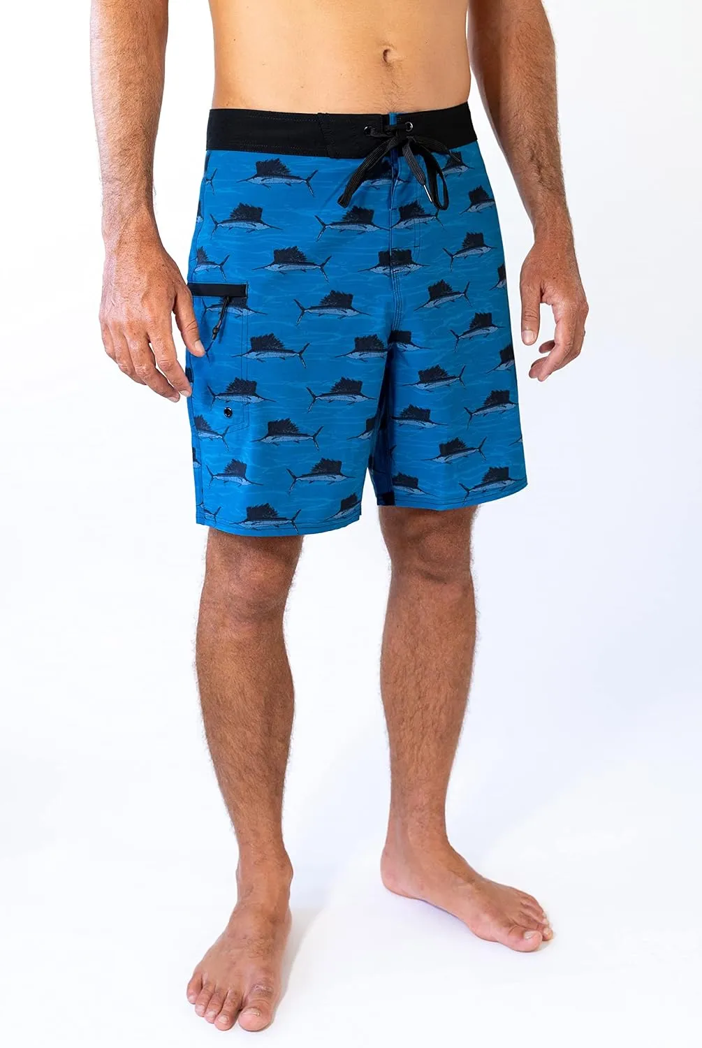 Maui Rippers Men's 18"-19" 4-Way Stretch Boardshorts Swim Trunks