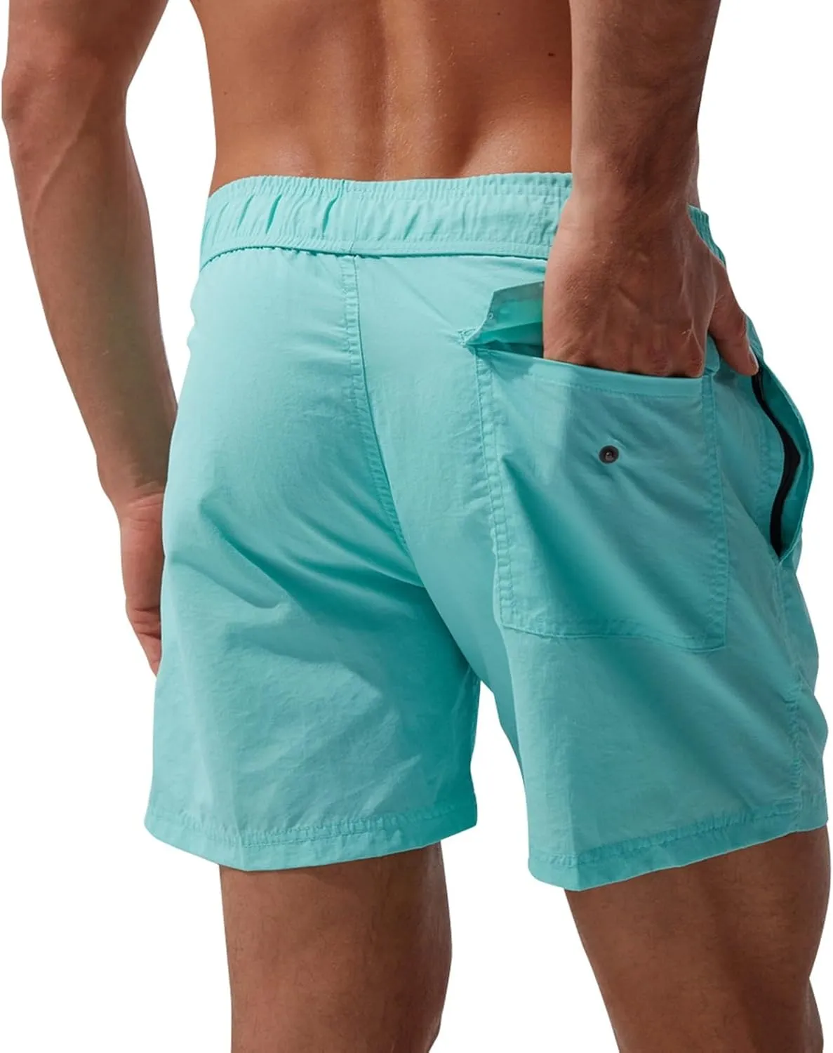 Men Swim Trunks Quick Dry Beach Bathing Suit Stretch Swim Shorts Swimsuit with Pockets