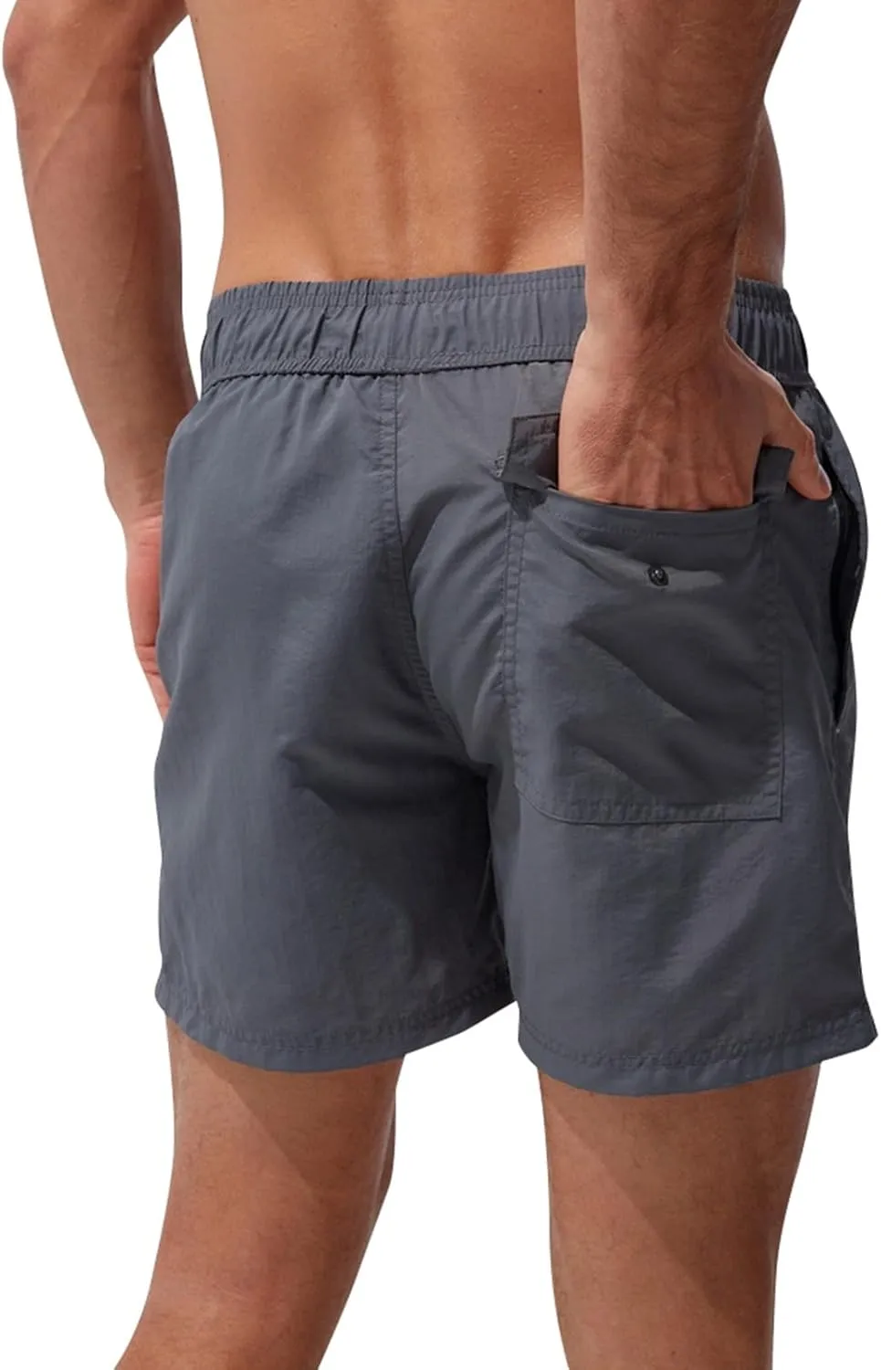 Men Swim Trunks Quick Dry Beach Bathing Suit Stretch Swim Shorts Swimsuit with Pockets
