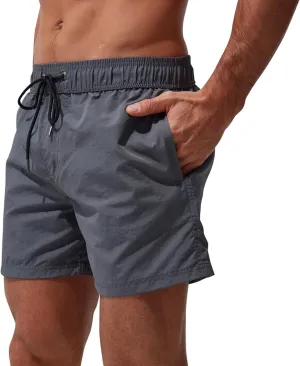 Men Swim Trunks Quick Dry Beach Bathing Suit Stretch Swim Shorts Swimsuit with Pockets