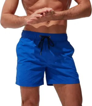 Men Swim Trunks Quick Dry Beach Bathing Suit Stretch Swim Shorts Swimsuit with Pockets