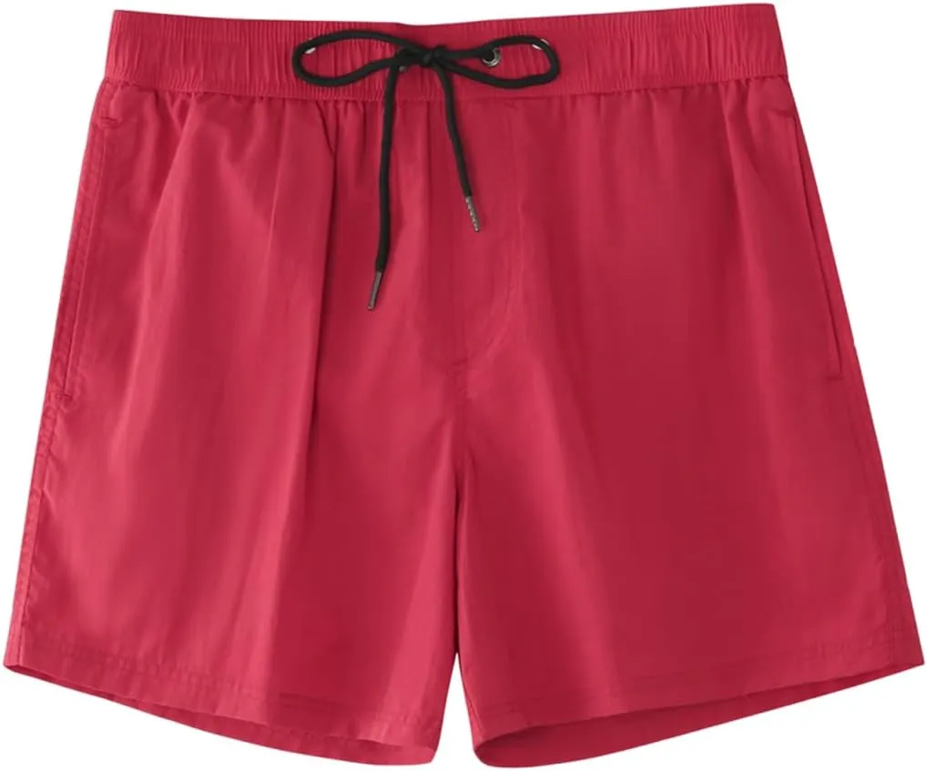 Men Swim Trunks Quick Dry Beach Bathing Suit Stretch Swim Shorts Swimsuit with Pockets